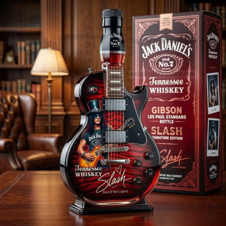 👨‍🎤 Appetite for Rock: Vintage Sunburst Guitar Figurine Spirit Bottle🎸