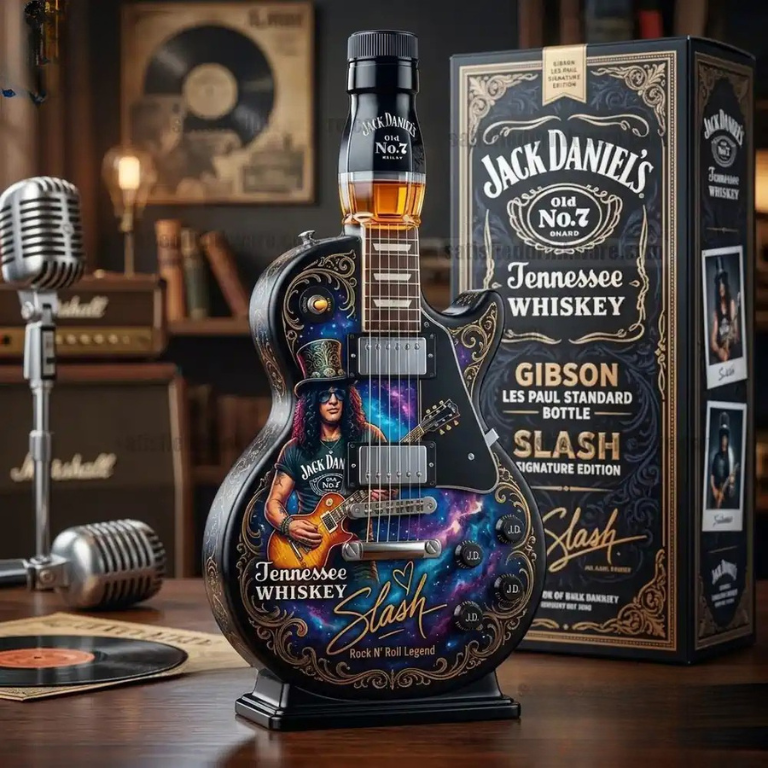 👨‍🎤 Appetite for Rock: Vintage Sunburst Guitar Figurine Spirit Bottle🎸