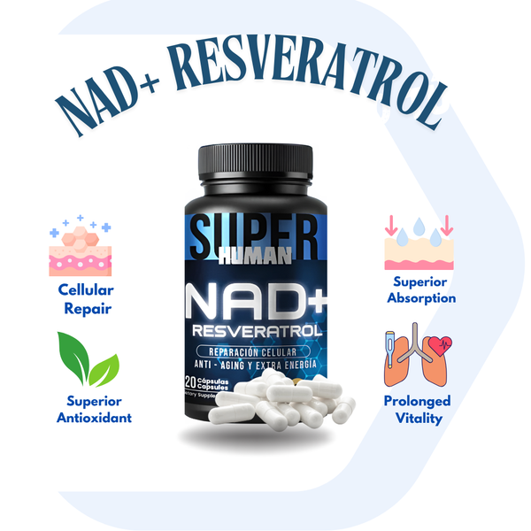 💊 NAD+ Resveratrol – Anti-Aging Cellular Repair & Extra Energy 120 Capsules.
