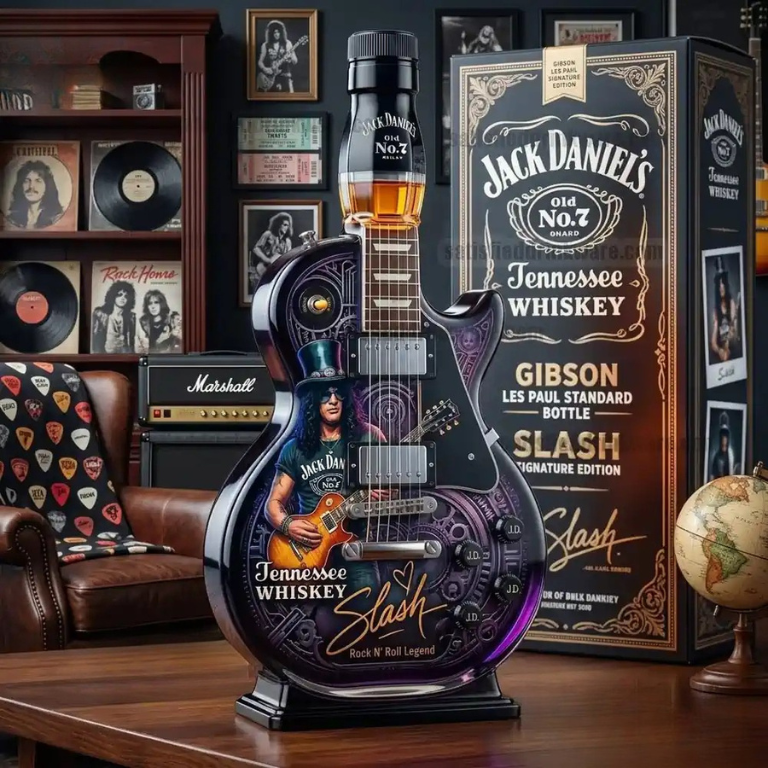 👨‍🎤 Appetite for Rock: Vintage Sunburst Guitar Figurine Spirit Bottle🎸