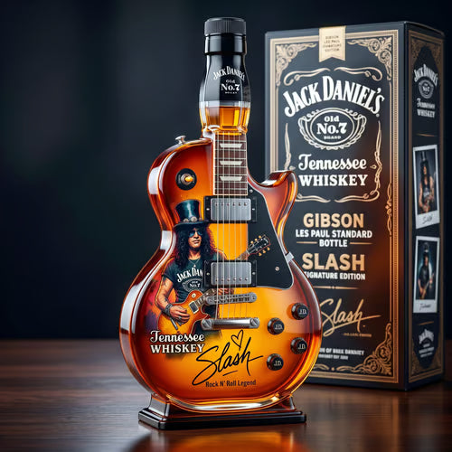 🎁 Father’s Day 49% OFF – 👨‍🎤🤘Appetite for Rock: Vintage Sunburst Guitar Figurine Spirit Bottle🎸✨